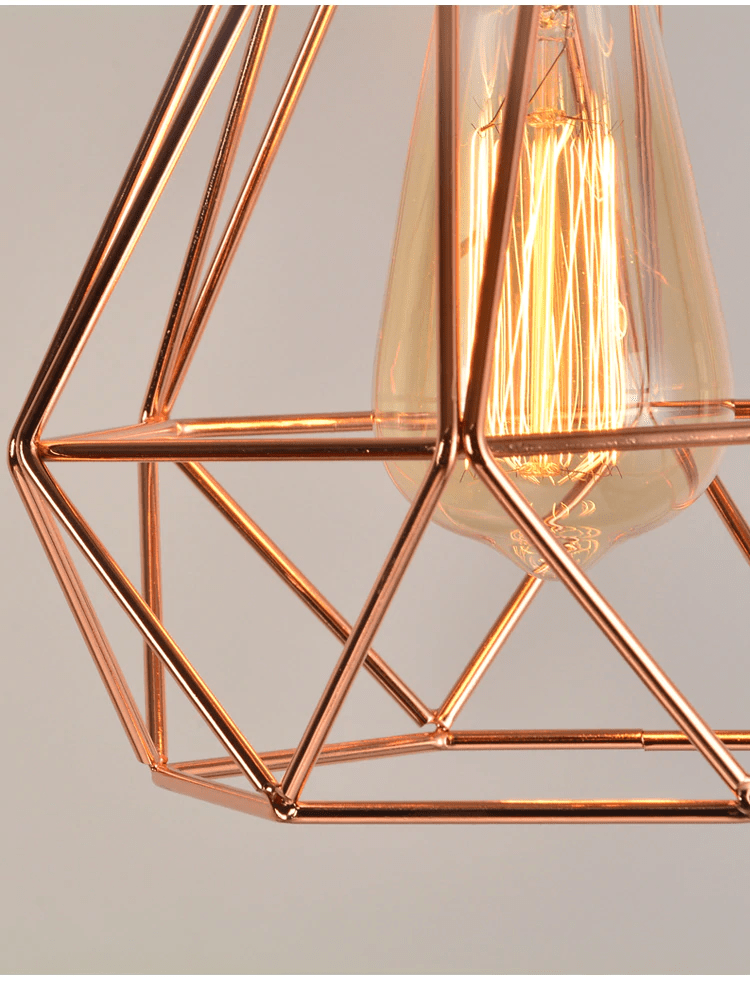 Bowler - Pyramid Rose Gold Pendant Light photo - LIGHTING Ecrudeco