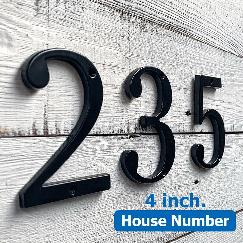 Caiden - Black Modern House Numbers (101mm) photo - FURNITURE Ecrudeco