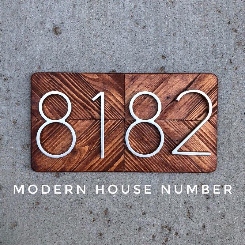 Neha - Big Modern House Number (127mm) photo - FURNITURE Ecrudeco