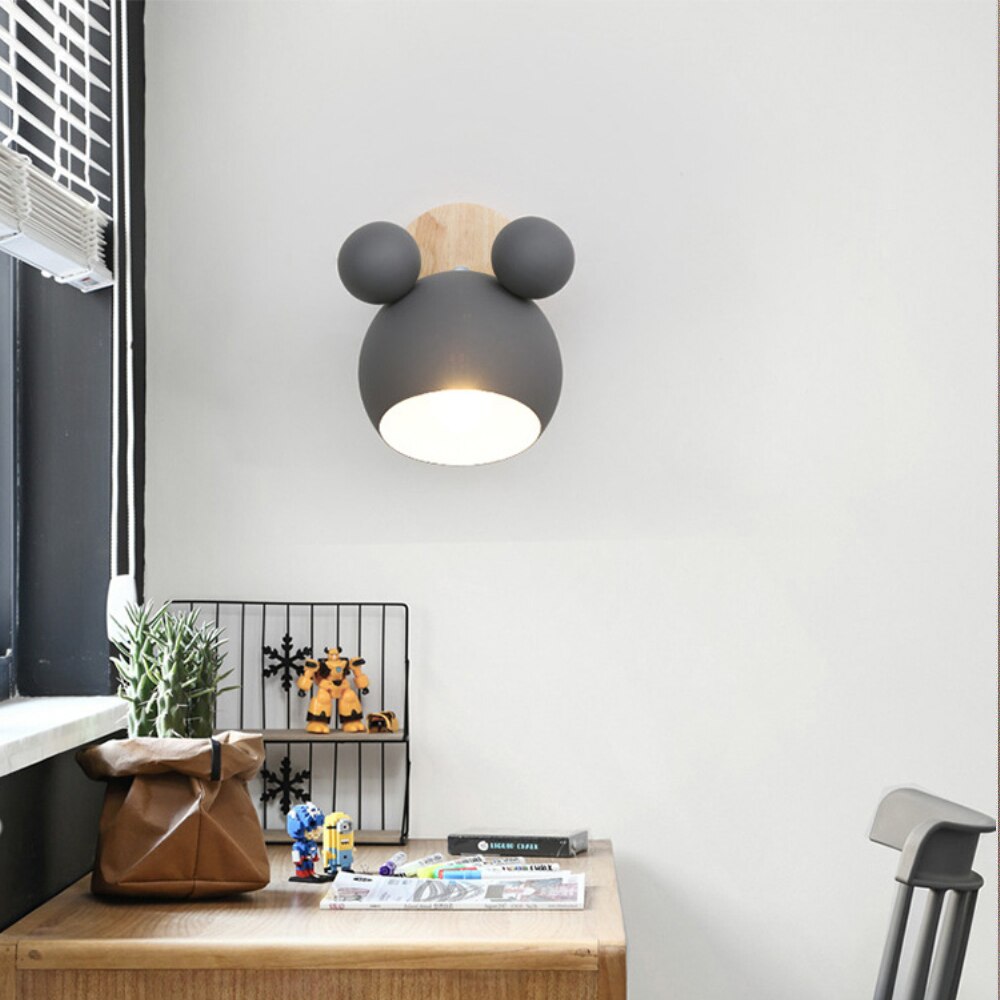 Mickey - Colorful Wood Wall Lamp