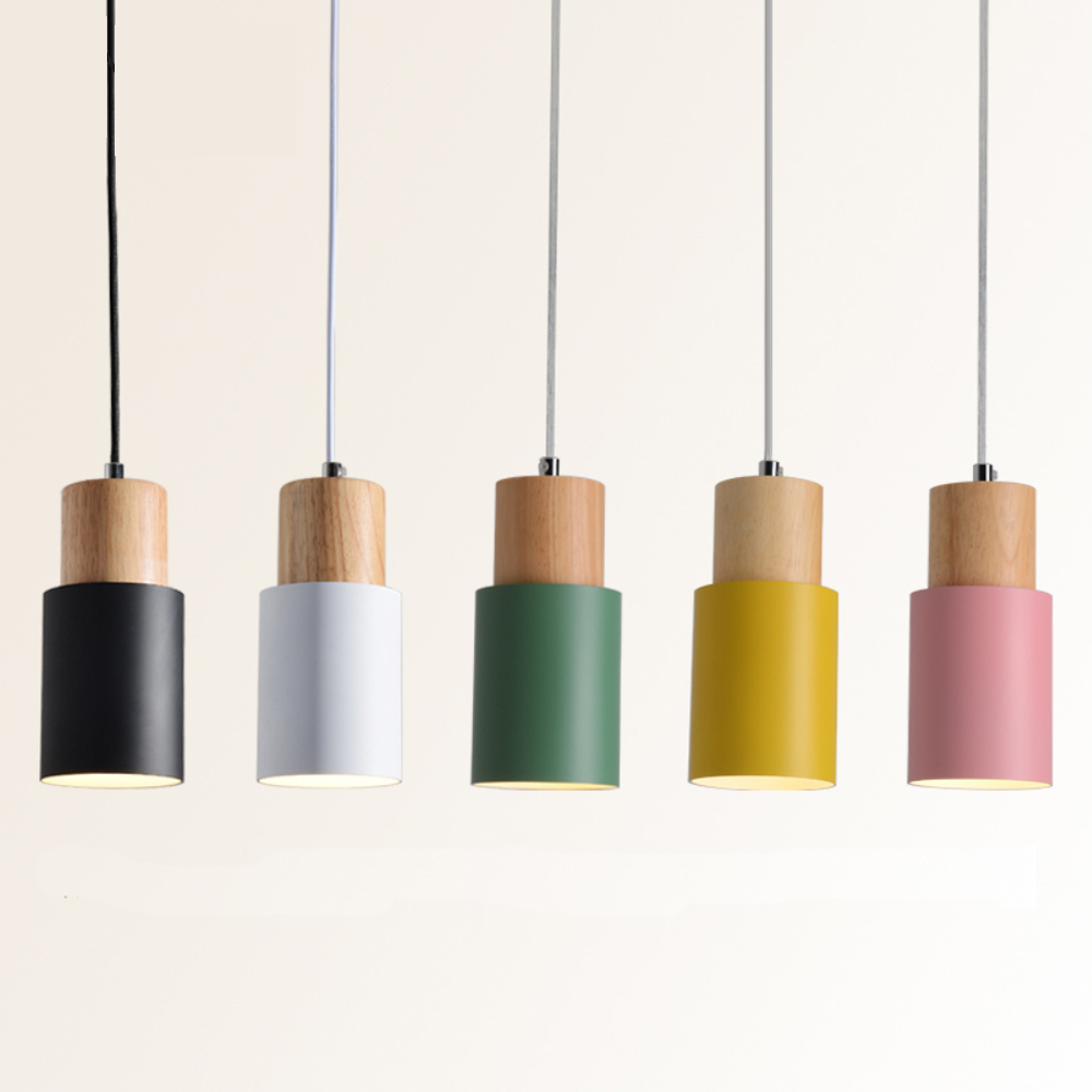 Pruitt - Colorful Wood Pendant Light